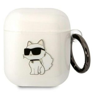 Karl Lagerfeld KLA2HNCHTCT AirPods 1/2 tok – Ikonik Choupette, átlátszó