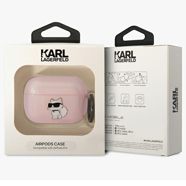 iTok webáruház - Karl Lagerfeld Karl Lagerfeld KLAPHNCHTCP Choupette tok AirPods Pro (1. generációhoz) 3 Karl Lagerfeld KLAPHNCHTCP Airpods Pro cover pink/pink Ikonik Choupette