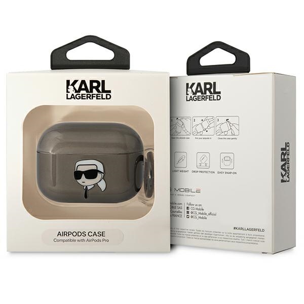 iTok webáruház - Karl Lagerfeld Karl Lagerfeld KLAPHNIKTCK tok AirPods Pro 2-höz – Karl’s Head 3 Karl Lagerfeld KLAPHNIKTCK AirPods Pro cover black/black Karl's Head