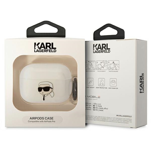 iTok webáruház - Karl Lagerfeld Karl Lagerfeld KLAPHNIKTCT AirPods Pro tok – Karl’s Head 3 Karl Lagerfeld KLAPHNIKTCT AirPods Pro cover transparent Karl`s Head