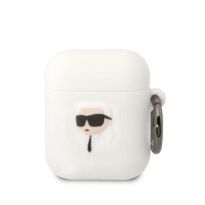 Karl Lagerfeld KLA2RUNIKH szilikon tok AirPods 1/2 készülékhez, fehér
