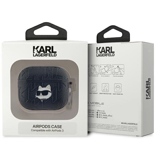 iTok webáruház - Karl Lagerfeld Karl Lagerfeld Monogram Choupette Head tok AirPods 3-hoz (fekete) 3 Karl Lagerfeld Monogram Choupette Head case for AirPods 3 (fekete)