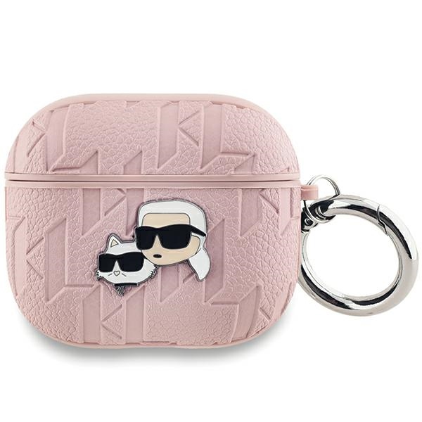 iTok webáruház - Karl Lagerfeld Karl Lagerfeld Monogram Karl & Choupette Head tok AirPods 3-hoz (rózsaszín) 1 Karl Lagerfeld Monogram Karl & Choupette Head Case for AirPods 3 (rózsaszín)