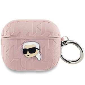 Karl Lagerfeld Monogram Karl Head tok AirPods 3-hoz (rózsaszín)