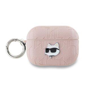 Karl Lagerfeld Monogram Choupette Head tok AirPods Pro 2-höz (rózsaszín)