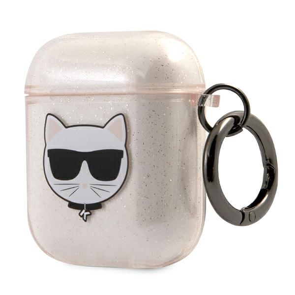 iTok webáruház - Karl Lagerfeld Karl Lagerfeld Choupette tok AirPods 1/2-höz (arany) 3 Karl Lagerfeld Glitter Choupette Case for AirPods 1 / 2 (arany)