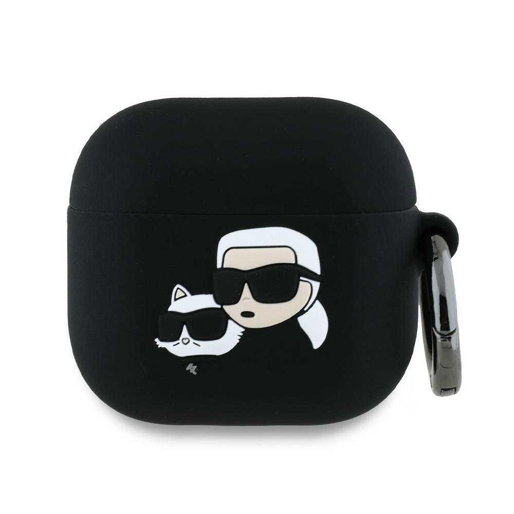 iTok webáruház - Karl Lagerfeld Karl Lagerfeld Silicone Karl&Choupette Head 3D szilikon tok AirPods 4 készülékhez (fekete) 1 Karl Lagerfeld Silicone Karl&Chaupette Head 3D Case for AirPods 4 (fekete)