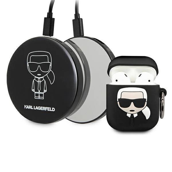 iTok webáruház - Karl Lagerfeld Karl Lagerfeld Ikonik AirPods tok Powerbank készlettel (fekete) 1 Karl Lagerfeld Ikonik Case for AirPods + Powerbank (fekete)