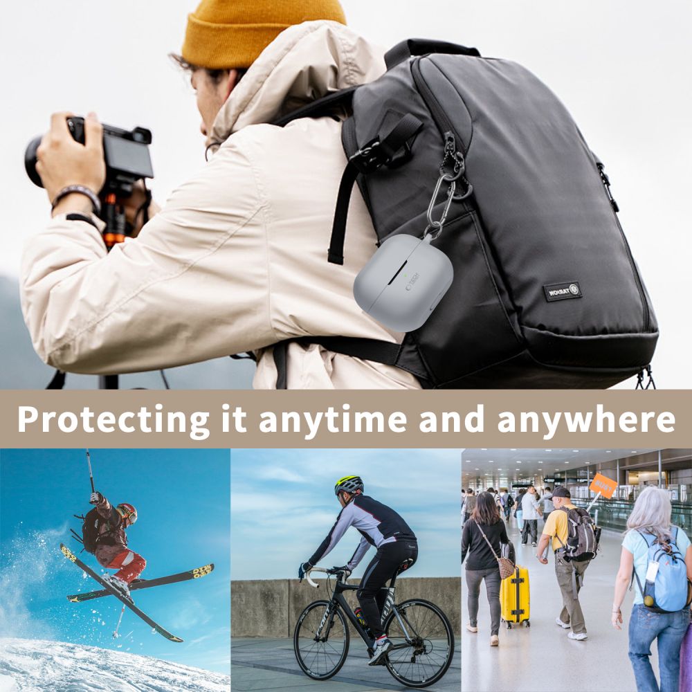 iTok webáruház - Tech-Protect Tech-Protect szilikon tok Samsung Galaxy Buds 3 / 3 Pro készülékhez (fekete) 5 Tech-Protect Silicone Hook Case for Samsung Galaxy Buds 3 / 3 Pro (fekete)