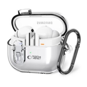 Tech-Protect FlexAir tok karabinerrel Samsung Galaxy Buds 3 / 3 Pro készülékhez (átlátszó)