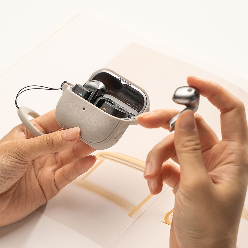 iTok webáruház - Samsung Ringke Onyx MagSafe tok Samsung Galaxy Buds 3 / 3 Pro készülékhez (szürke) 2 Ringke Onyx MagSafe Case for Samsung Galaxy Buds 3 / 3 Pro (szürke)