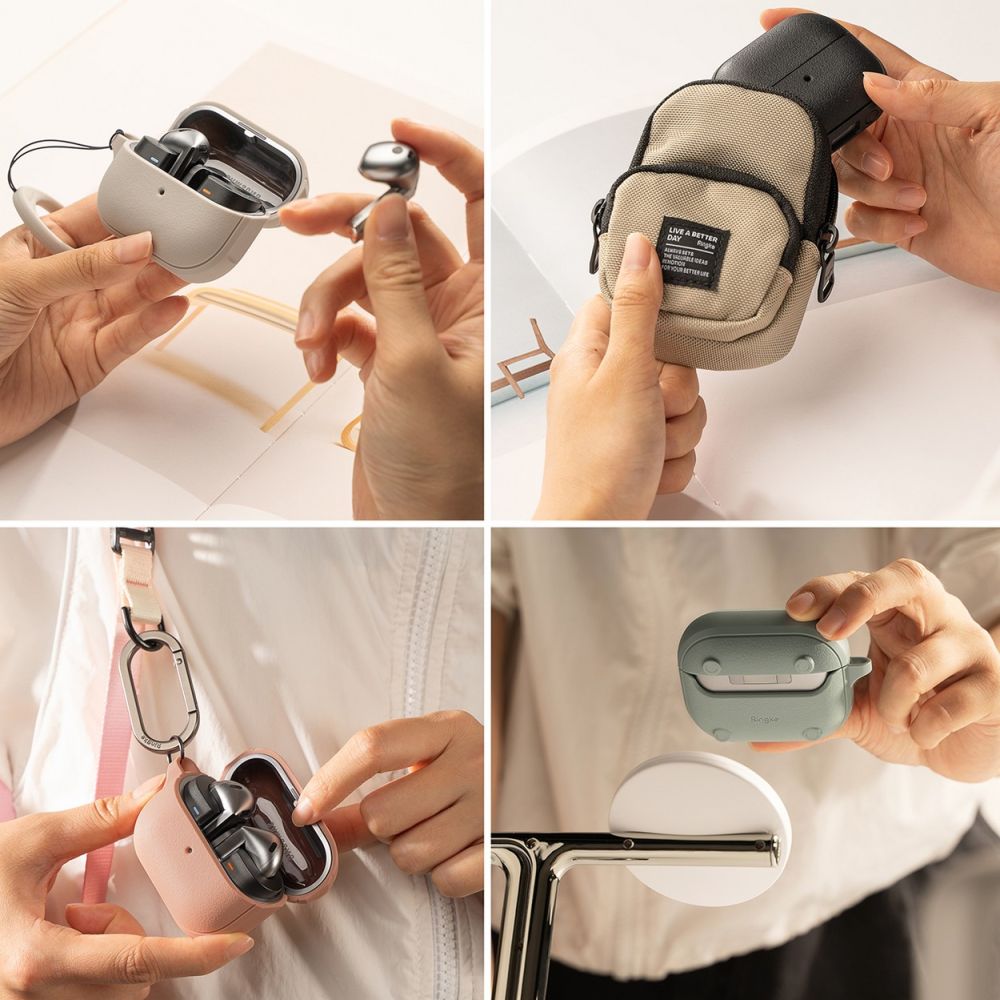iTok webáruház - Samsung Ringke Onyx MagSafe tok Samsung Galaxy Buds 3 / 3 Pro készülékhez (szürke) 6 Ringke Onyx MagSafe Case for Samsung Galaxy Buds 3 / 3 Pro (szürke)