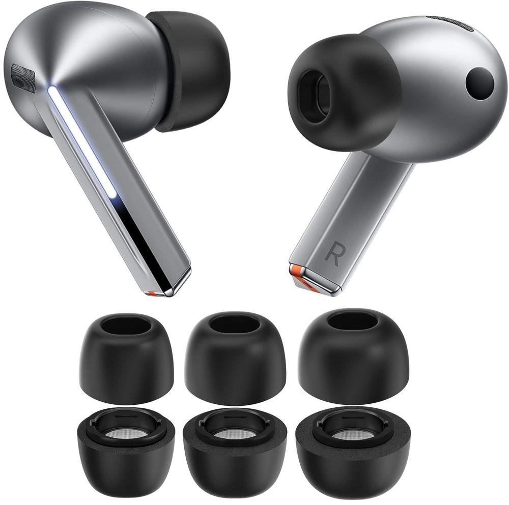 iTok webáruház - Tech-Protect Tech-Protect szilikon fülilleszték Samsung Galaxy Buds 3 Pro készülékhez, S/M/L, 3 db (fekete) 2 Tech-Protect Ear Tips for Samsung Galaxy Buds 3 Pro in sizes S / M / L (fekete)