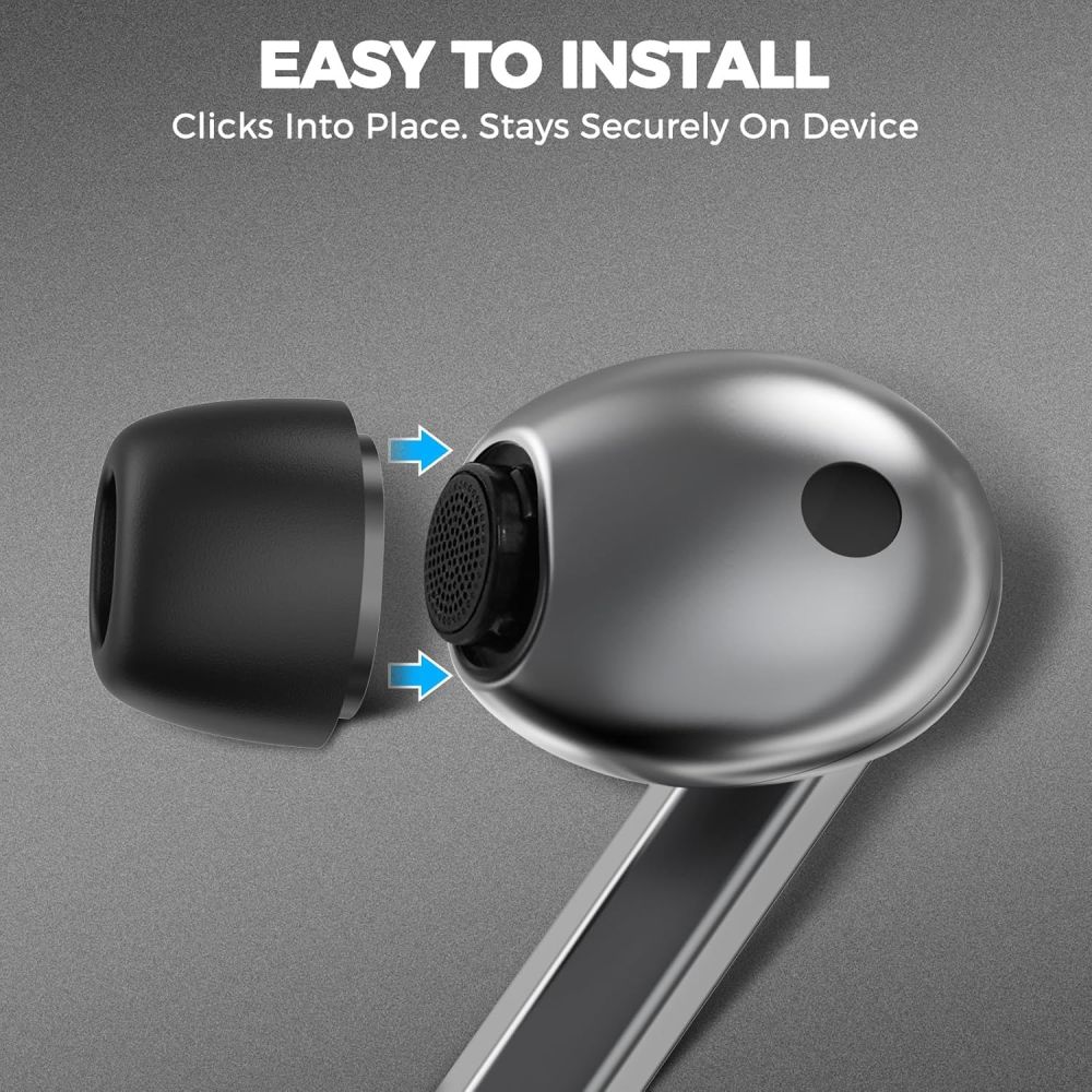iTok webáruház - Tech-Protect Tech-Protect szilikon fülilleszték Samsung Galaxy Buds 3 Pro készülékhez, S/M/L, 3 db (fekete) 4 Tech-Protect Ear Tips for Samsung Galaxy Buds 3 Pro in sizes S / M / L (fekete)