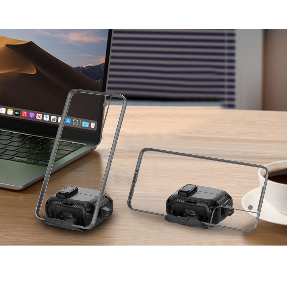 iTok webáruház - Tech-Protect Tech-Protect szilikon kampós tok Samsung Galaxy Buds 3 / 3 FE / 3 Pro (fekete) 6 Tech-Protect Silicone Hook Case for Samsung Galaxy Buds 3 / 3 FE / 3 Pro (fekete)