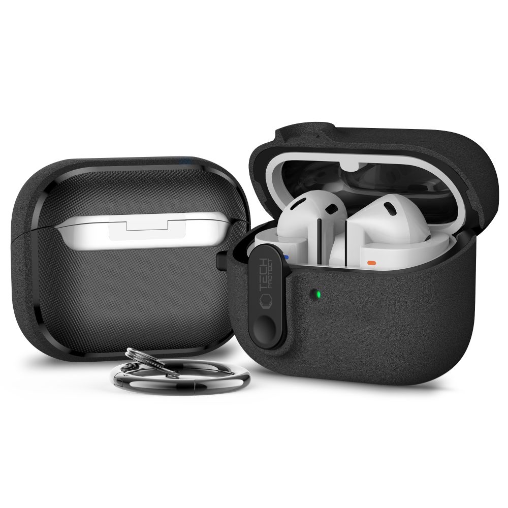 iTok webáruház - Tech-Protect Tech-Protect Slim Hook tok Samsung Galaxy Buds 3 / 3 FE / 3 Pro (fekete) 2 Tech-Protect Slim Hook Case for Samsung Galaxy Buds 3 / 3 FE / 3 Pro (fekete)