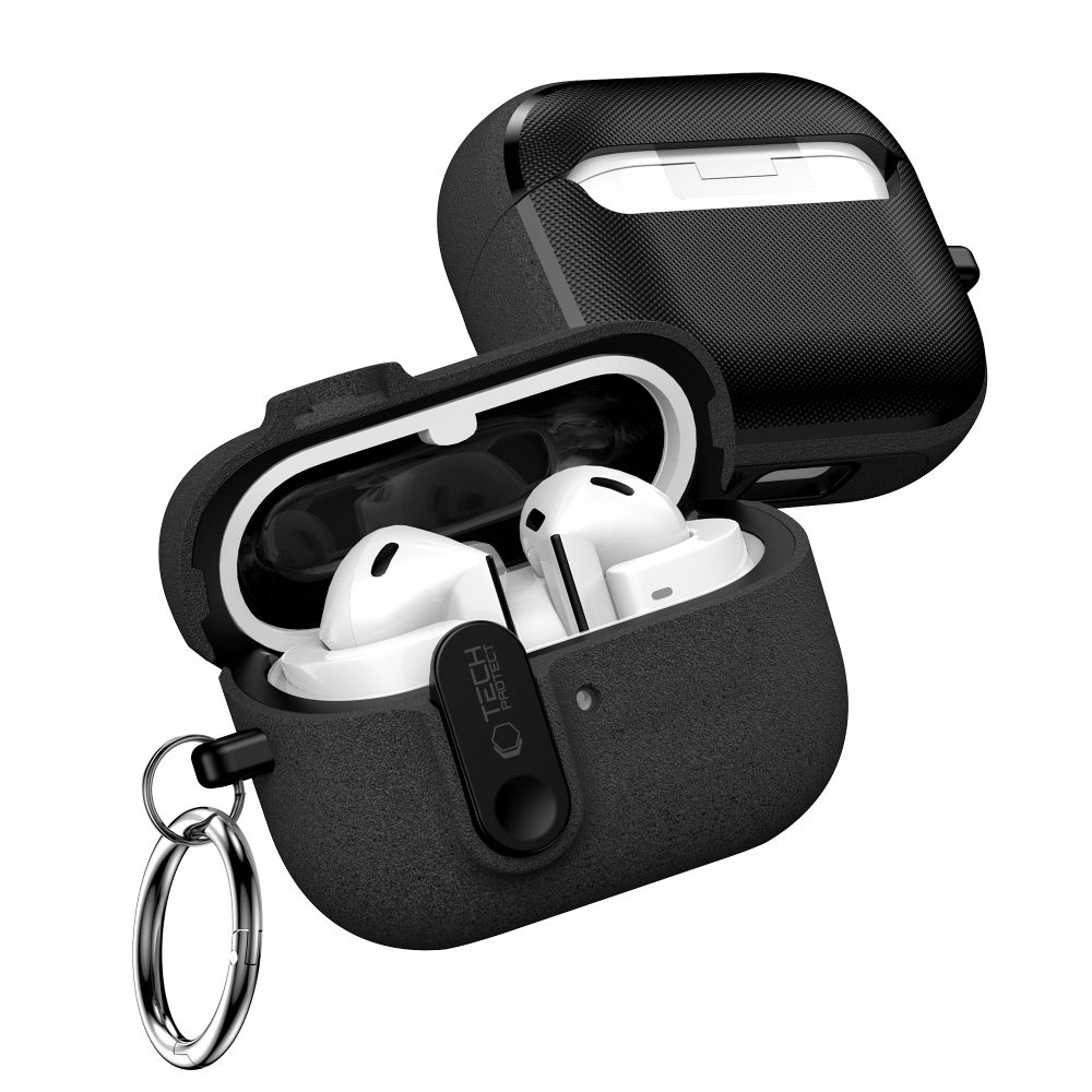 iTok webáruház - Tech-Protect Tech-Protect Slim Hook tok Samsung Galaxy Buds 3 / 3 FE / 3 Pro (fekete) 3 Tech-Protect Slim Hook Case for Samsung Galaxy Buds 3 / 3 FE / 3 Pro (fekete)