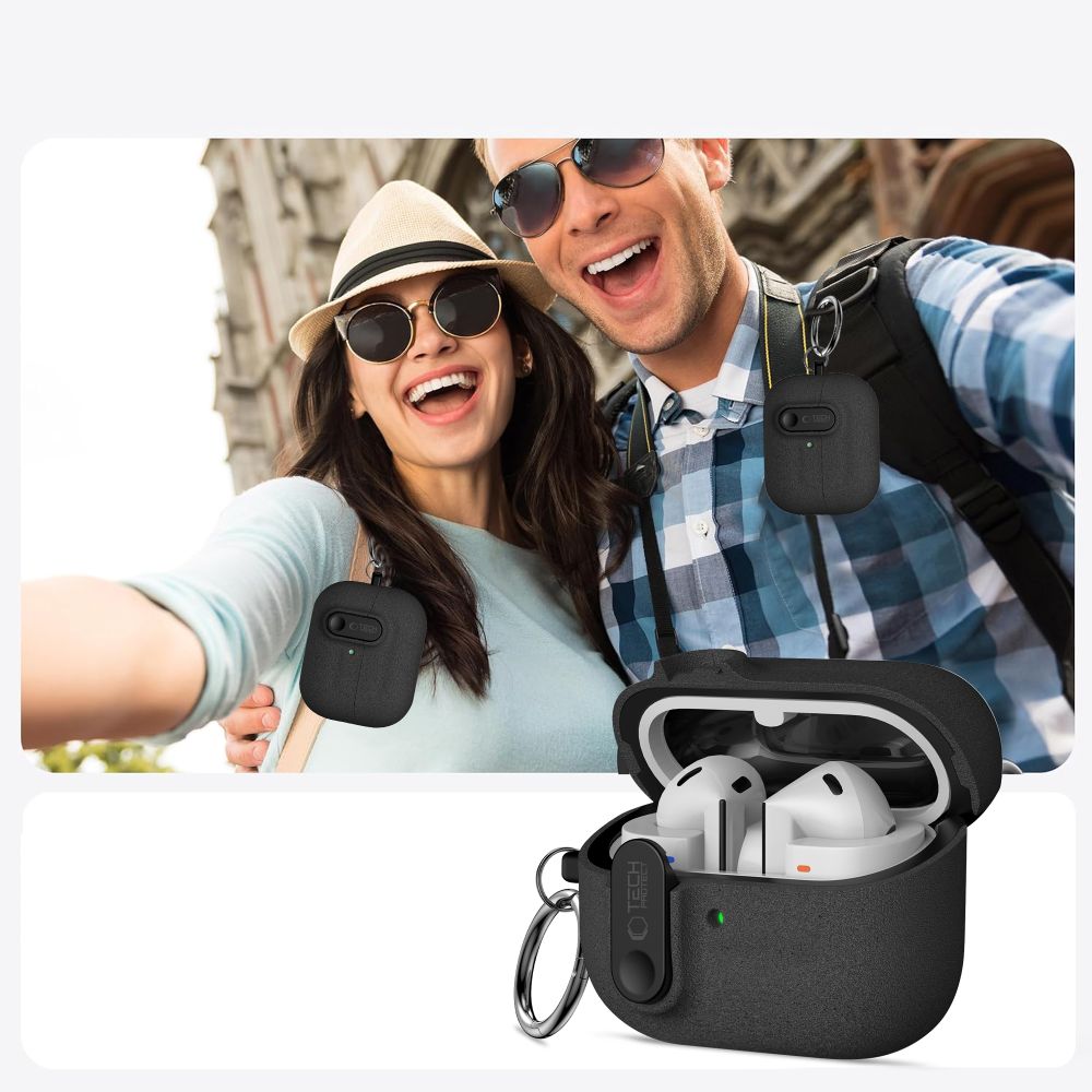 iTok webáruház - Tech-Protect Tech-Protect Slim Hook tok Samsung Galaxy Buds 3 / 3 FE / 3 Pro (fekete) 5 Tech-Protect Slim Hook Case for Samsung Galaxy Buds 3 / 3 FE / 3 Pro (fekete)