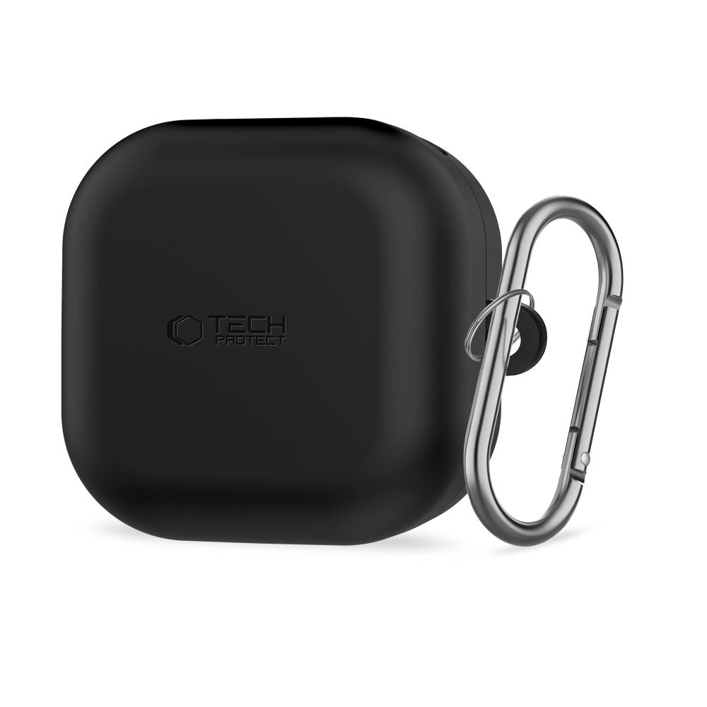 iTok webáruház - Tech-Protect Tech-Protect szilikon kampós tok Samsung Galaxy Buds 4 / 4 Pro készülékhez (fekete) 1 Tech-Protect Silicone Hook Case for Samsung Galaxy Buds 4 / 4 Pro (fekete)