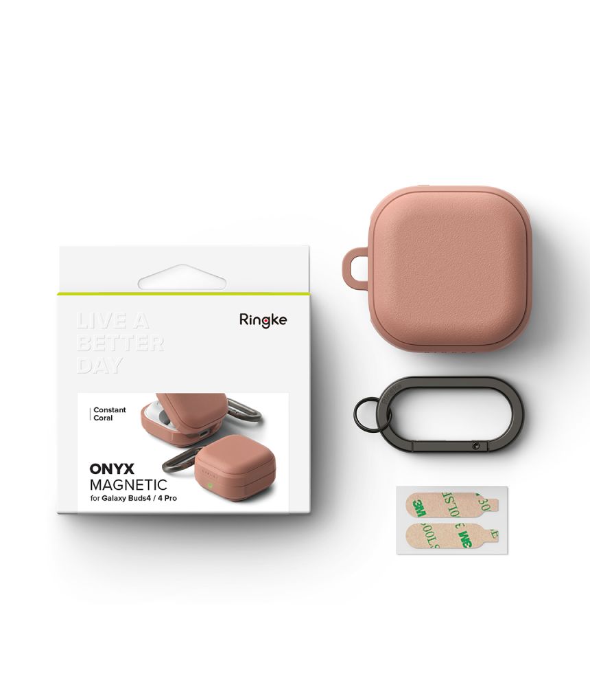 iTok webáruház - Samsung Ringke Onyx Magnetic tok Samsung Galaxy Buds 4 / 4 Pro (rózsaszín) 7 Ringke Onyx Magnetic Case for Samsung Galaxy Buds 4 / 4 Pro (rózsaszín)