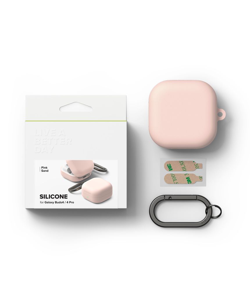 iTok webáruház - Samsung Ringke Silicone Case tok Samsung Galaxy Buds 4 / 4 Pro (rózsaszín) 5 Ringke Silicone Case for Samsung Galaxy Buds 4 / 4 Pro (rózsaszín)