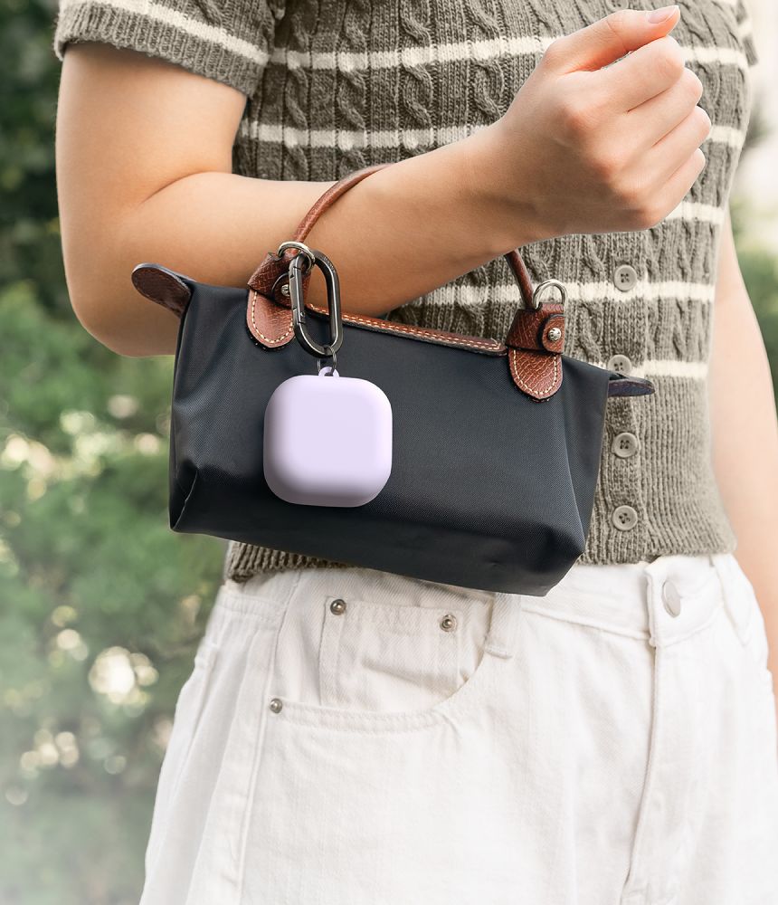 iTok webáruház - Samsung Ringke szilikon tok Samsung Galaxy Buds 4 / 4 Pro készülékhez (lila) 5 Ringke Silicone Case for Samsung Galaxy Buds 4 / 4 Pro (lila)