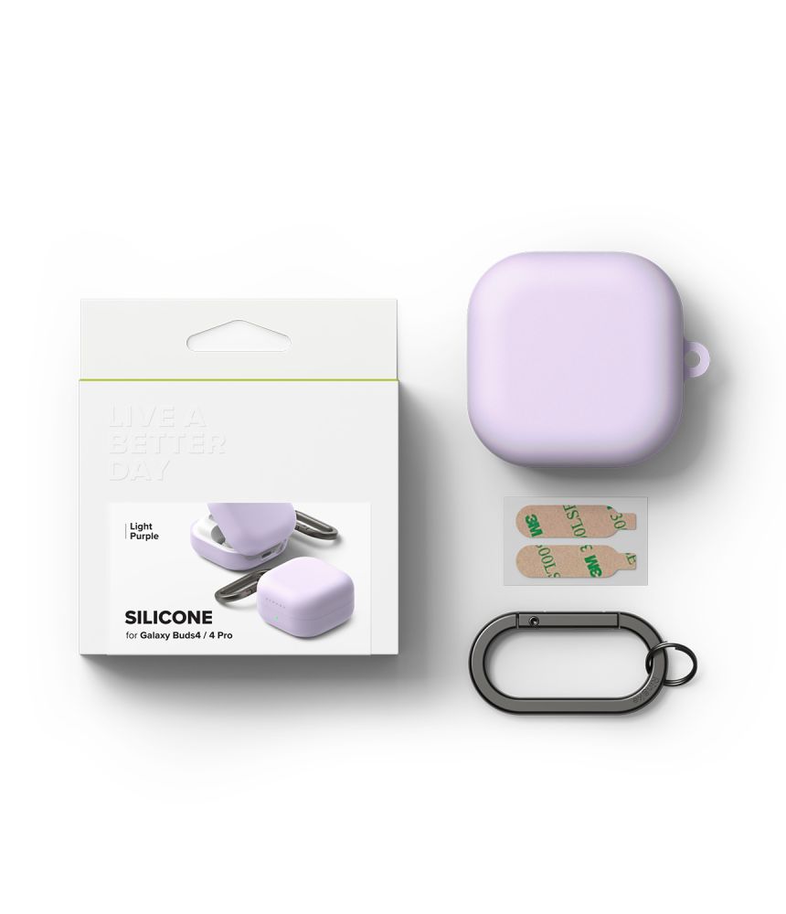 iTok webáruház - Samsung Ringke szilikon tok Samsung Galaxy Buds 4 / 4 Pro készülékhez (lila) 6 Ringke Silicone Case for Samsung Galaxy Buds 4 / 4 Pro (lila)
