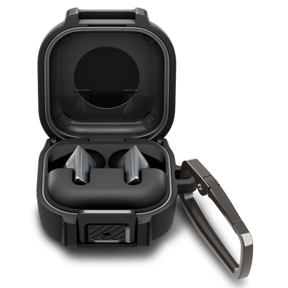 iTok webáruház - Samsung Spigen Lock Fit tok Samsung Galaxy Buds 4 / 4 Pro készülékhez (matt fekete) 3 Spigen Lock Fit Case for Samsung Galaxy Buds 4 / 4 Pro (matt fekete)
