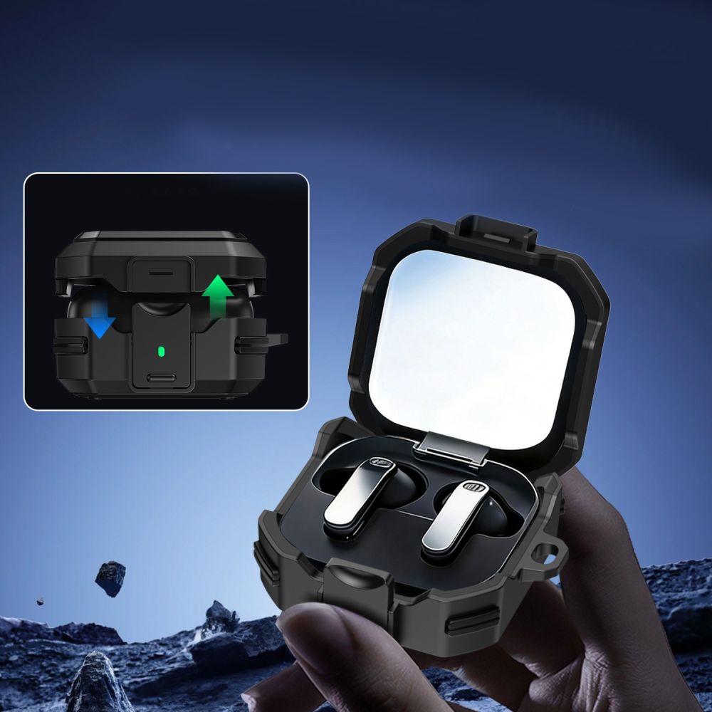iTok webáruház - Tech-Protect Tech-Protect Carbonox MagSafe tok Samsung Galaxy Buds 4 / 4 Pro készülékhez (fekete) 5 Tech-Protect Carbonox MagSafe Case for Samsung Galaxy Buds 4 / 4 Pro (fekete)