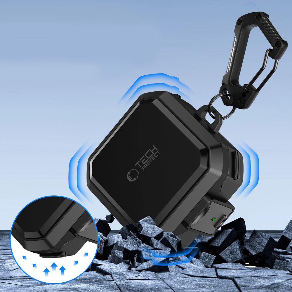 iTok webáruház - Tech-Protect Tech-Protect Carbonox MagSafe tok Samsung Galaxy Buds 4 / 4 Pro készülékhez (fekete) 6 Tech-Protect Carbonox MagSafe Case for Samsung Galaxy Buds 4 / 4 Pro (fekete)