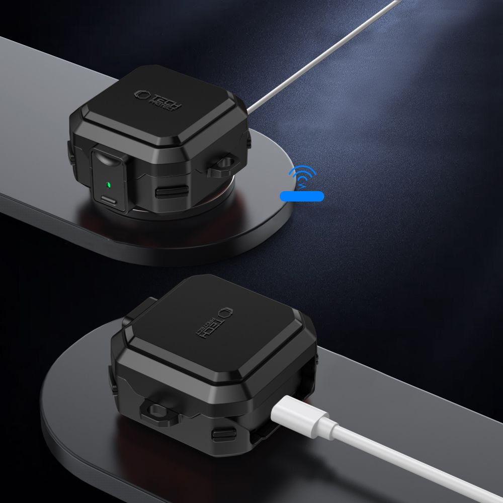 iTok webáruház - Tech-Protect Tech-Protect Carbonox MagSafe tok Samsung Galaxy Buds 4 / 4 Pro készülékhez (fekete) 7 Tech-Protect Carbonox MagSafe Case for Samsung Galaxy Buds 4 / 4 Pro (fekete)