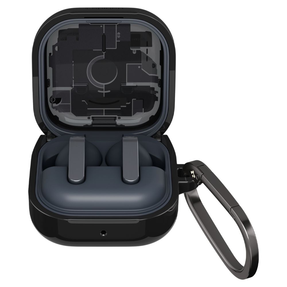 iTok webáruház - Samsung Spigen Ultra Hybrid Zero One tok Samsung Galaxy Buds 4 / 4 Pro (fekete) 3 Spigen Ultra Hybrid Zero One Case for Samsung Galaxy Buds 4 / 4 Pro (fekete)