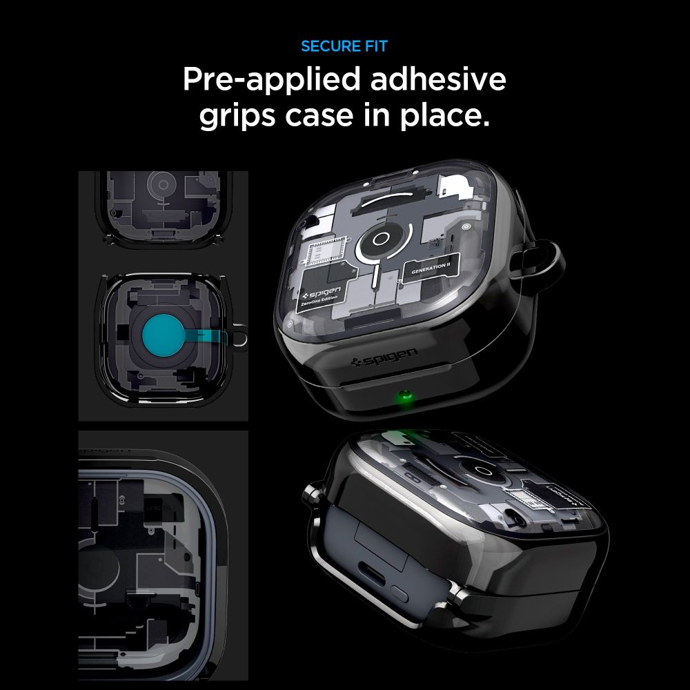 iTok webáruház - Samsung Spigen Ultra Hybrid Zero One tok Samsung Galaxy Buds 4 / 4 Pro (fekete) 8 Spigen Ultra Hybrid Zero One Case for Samsung Galaxy Buds 4 / 4 Pro (fekete)