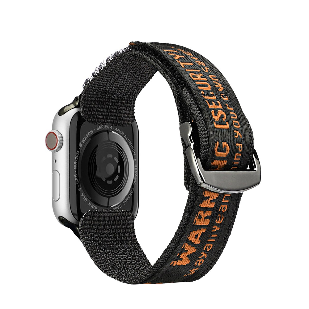 iTok webáruház - Dux Ducis Dux Ducis Outdoor nylon szíj Apple Watch Ultra, SE, 1–8, 42/44/45/49 mm – fekete-narancssárga 2 Dux Ducis Strap (Outdoor Version) Apple Watch Ultra Strap, SE, 9, 8, 7, 6, 5, 4, 3, 2, 1 (49, 45, 44, 42 mm) Nylon Band Bracelet Black and Orange