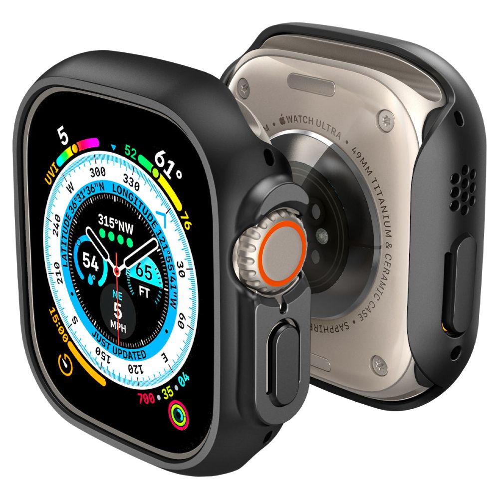 iTok webáruház - Spigen Spigen Thin Fit tok Apple Watch Ultra (49 mm) (fekete) 1 Spigen Thin Fit Case for Apple Watch Ultra (49mm) (fekete)