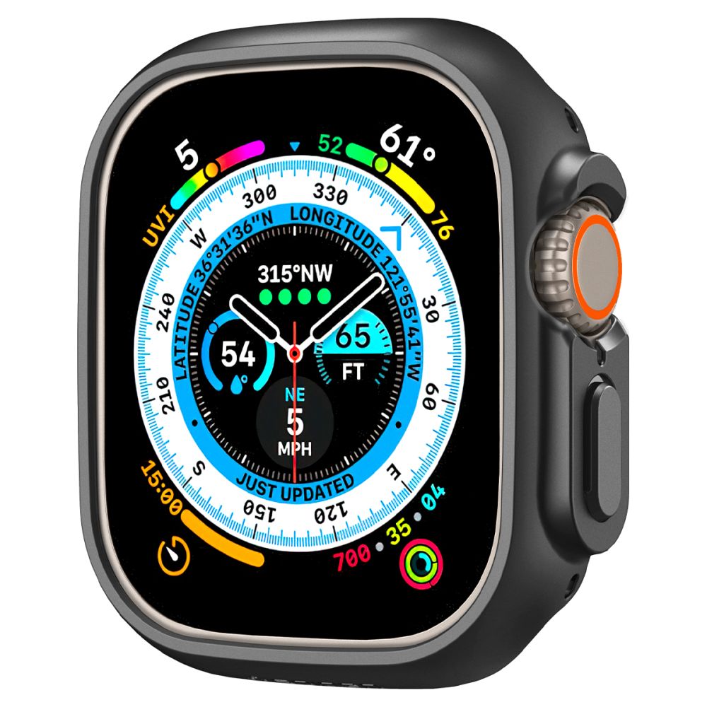 iTok webáruház - Spigen Spigen Thin Fit tok Apple Watch Ultra (49 mm) (fekete) 3 Spigen Thin Fit Case for Apple Watch Ultra (49mm) (fekete)