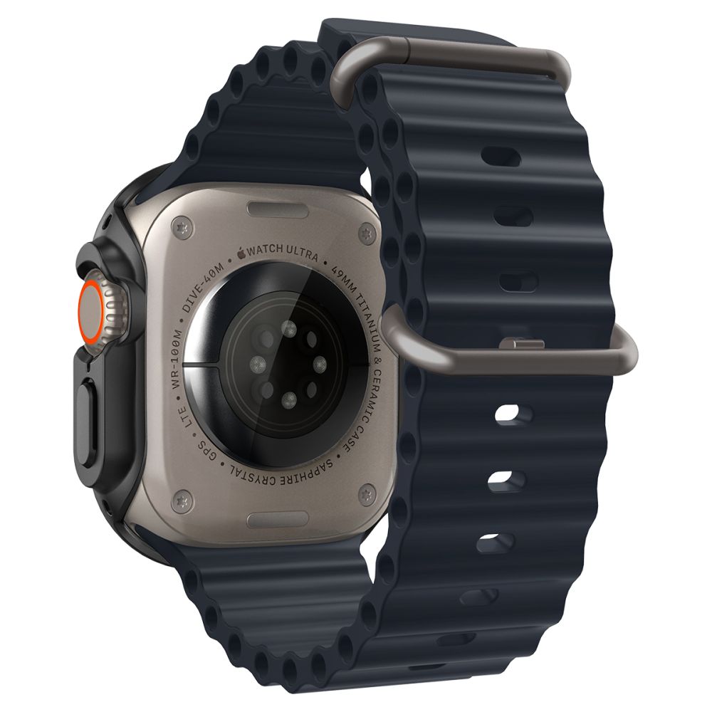 iTok webáruház - Spigen Spigen Thin Fit tok Apple Watch Ultra (49 mm) (fekete) 4 Spigen Thin Fit Case for Apple Watch Ultra (49mm) (fekete)