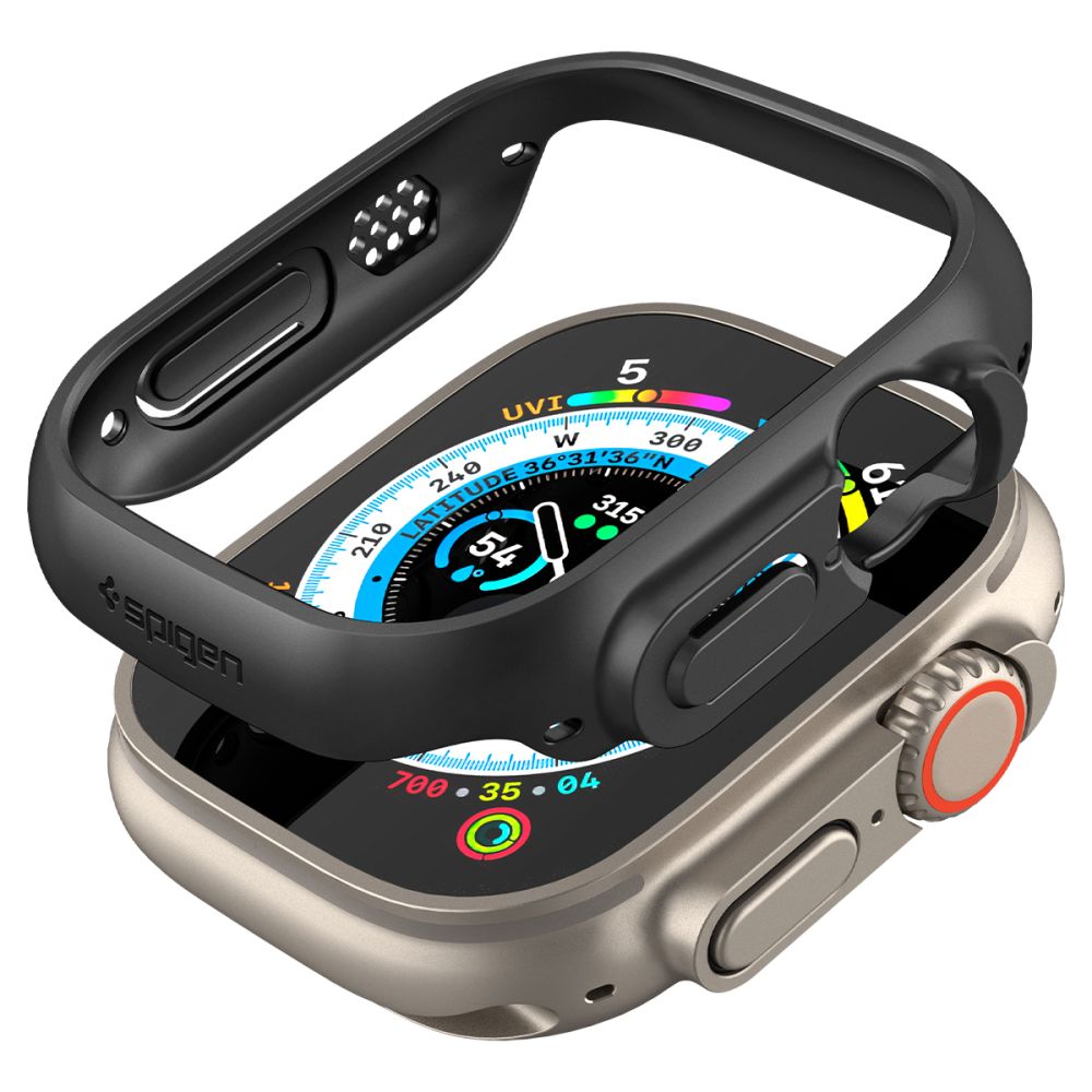 iTok webáruház - Spigen Spigen Thin Fit tok Apple Watch Ultra (49 mm) (fekete) 7 Spigen Thin Fit Case for Apple Watch Ultra (49mm) (fekete)