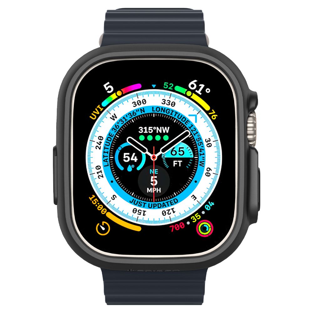 iTok webáruház - Spigen Spigen Thin Fit tok Apple Watch Ultra (49 mm) (fekete) 8 Spigen Thin Fit Case for Apple Watch Ultra (49mm) (fekete)
