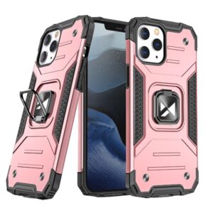 Wozinsky Ring Armor tok állvánnyal iPhone 13 készülékhez – rozéarany