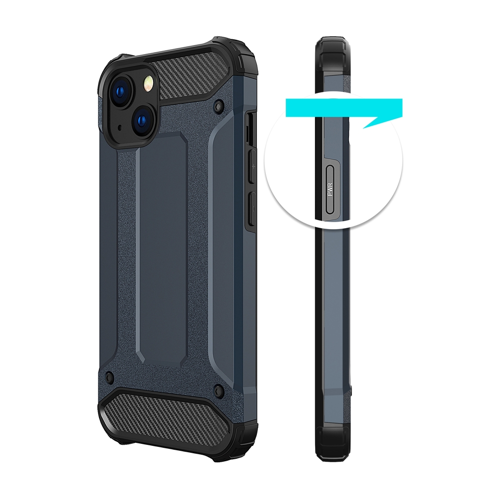 iTok webáruház - Hybrid Armor tok iPhone 13-hoz, arany 3 Hybrid Armor Case Tough Rugged Cover for iPhone 13 golden