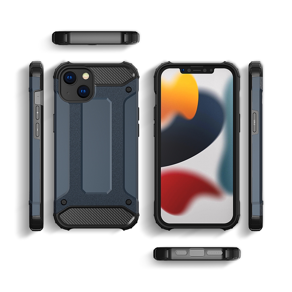 iTok webáruház - Hybrid Armor tok iPhone 13-hoz, arany 4 Hybrid Armor Case Tough Rugged Cover for iPhone 13 golden