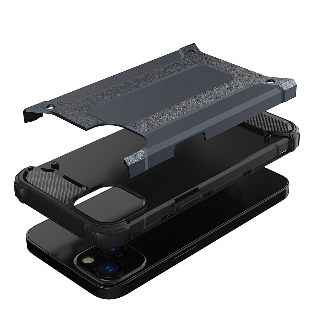 iTok webáruház - Hybrid Armor tok iPhone 13-hoz, arany 6 Hybrid Armor Case Tough Rugged Cover for iPhone 13 golden