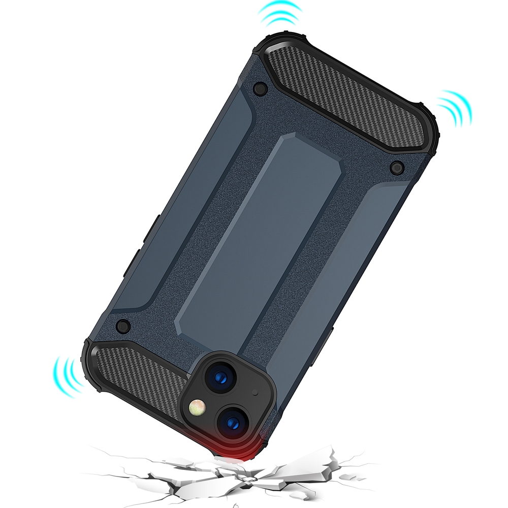 iTok webáruház - Hybrid Armor tok iPhone 13-hoz, arany 8 Hybrid Armor Case Tough Rugged Cover for iPhone 13 golden
