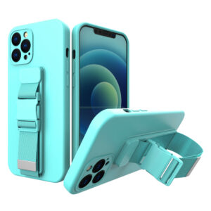 iPhone 13 zseléstok nyakpánttal – világoskék