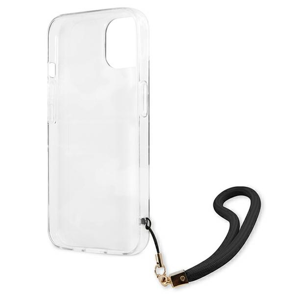 iTok webáruház - Guess Guess GUHCP13MKCABBK iPhone 13 6,1 hüvelykes fekete keménytok, Camo Strap Collection 7 Guess GUHCP13MKCABBK iPhone 13 6.1" black/black hardcase Camo Strap Collection
