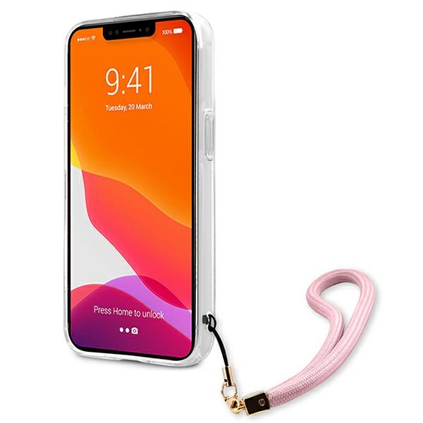 iTok webáruház - Guess Guess GUHCP13MKCABPI iPhone 13 6,1 hüvelykes rózsaszín kemény tok – Camo Strap Collection 5 Guess GUHCP13MKCABPI iPhone 13 6.1" pink/pink hardcase Camo Strap Collection