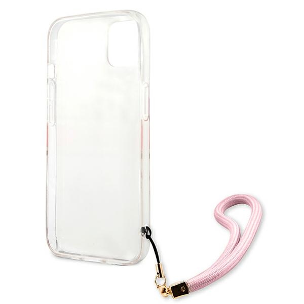 iTok webáruház - Guess Guess GUHCP13MKCABPI iPhone 13 6,1 hüvelykes rózsaszín kemény tok – Camo Strap Collection 7 Guess GUHCP13MKCABPI iPhone 13 6.1" pink/pink hardcase Camo Strap Collection