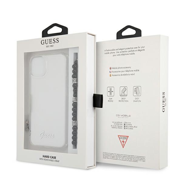 iTok webáruház - Guess Guess GUHCP13MKPSBK iPhone 13 6,1 hüvelykes átlátszó kemény tok – Black Pearl 8 Guess GUHCP13MKPSBK iPhone 13 6.1" Transparent hardcase Black Pearl