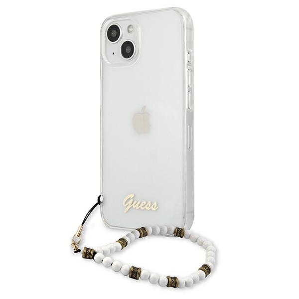 iTok webáruház - Guess Guess GUHCP13MKPSWH iPhone 13 6,1 hüvelykes átlátszó kemény tok White Pearl 2 Guess GUHCP13MKPSWH iPhone 13 6.1" Transparent hardcase White Pearl